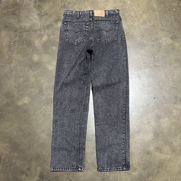 Vintage 90s Levi's 540 Black Straight Leg Jeans 31x31 - Picture 2 of 3